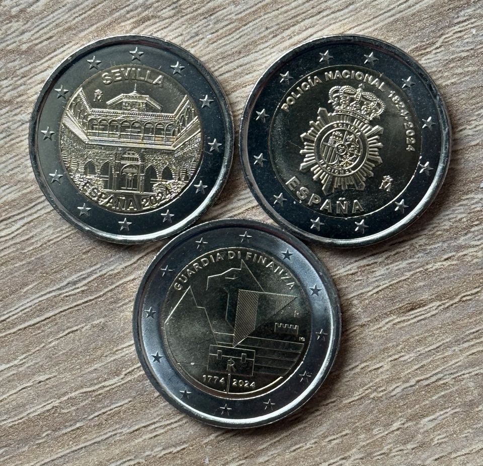 3x2 Euro Münzen 2024 Bankfrisch in Boxberg / Oberlausitz