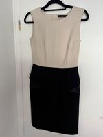 Oui Etuikleid Kleid knielang 36/S schwarz beige/creme schick Hessen - Gründau Vorschau