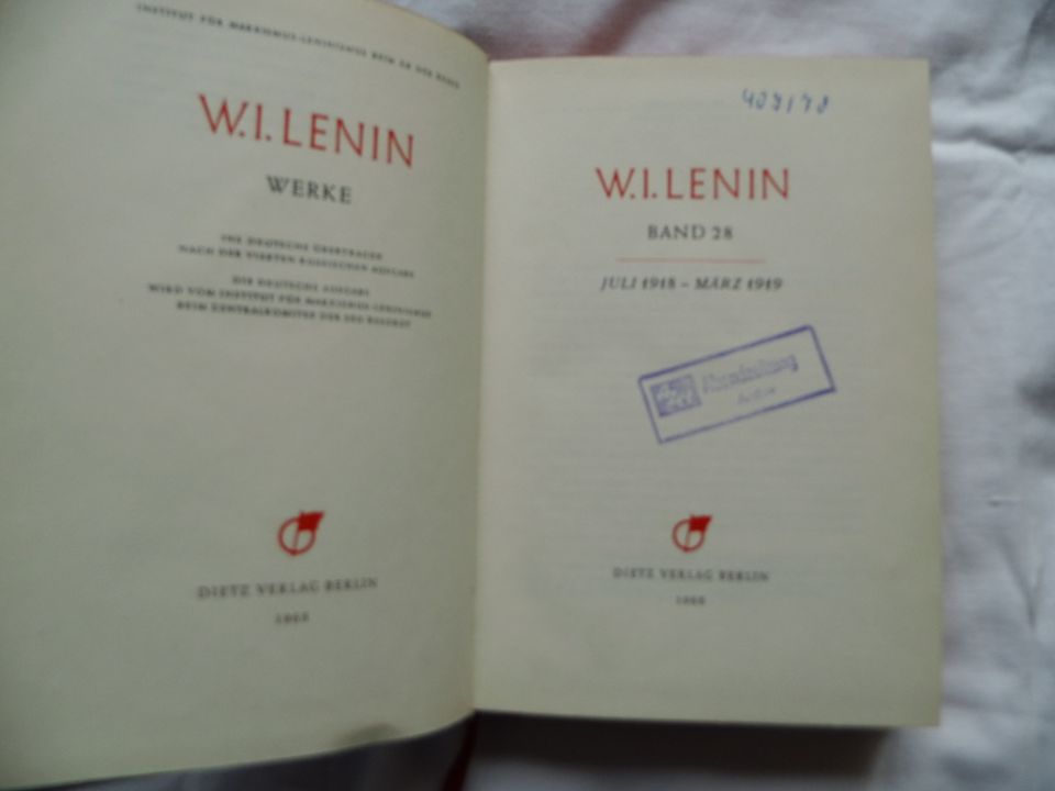 W.I. Lenin, Band 28, Juli 1918 – März 1919 in Dresden