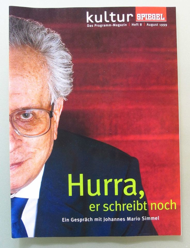 Kultur-Spiegel Heft 8/1999 (u.a. Interview mit von Lange, Simmel) in Mauritz