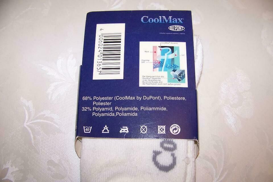 Socken CoolMax DUPONT Gr. 36-40 weiss reflekt. Streifen NEU in Leipzig