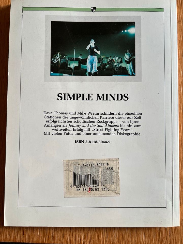 Simple Minds Buch in Gelsenkirchen