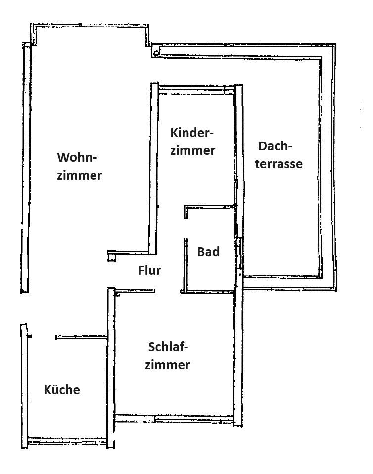 renovierte 3 Zimmerwohnung mit großer Dachterrasse in ruhiger Lage - ideal für Paare und Familien! in Sprockhövel