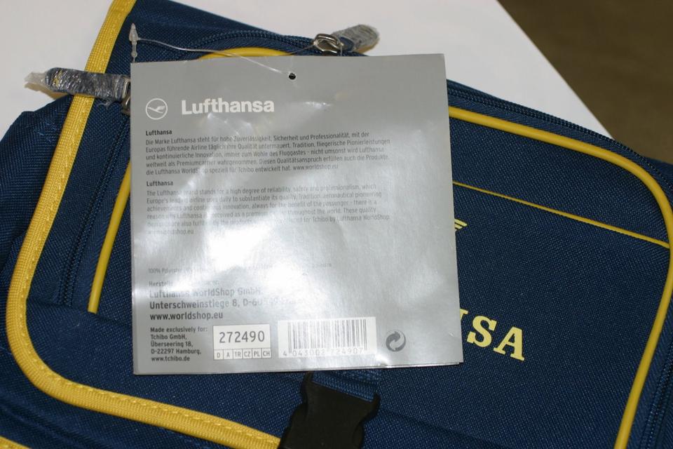 Lufthansa Kulturbeutel Kulturtasche mit Etikett - RAR Sammelstück in Bremerhaven