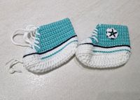 Converse Schuhe Strick gestrickt türkis Newborn Bayern - Arnstein Vorschau