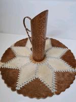 Metallvase Fabrikkunst mit Echtfelldecke DDR VINTAGE OSTALGIE Sachsen-Anhalt - Magdeburg Vorschau