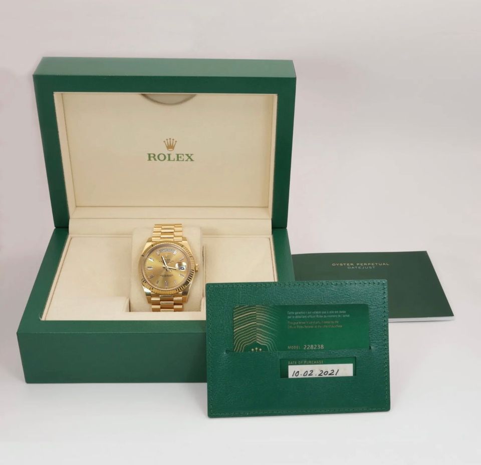 Rolex Day-Date  Gelbgold Ref. 228238 Full-Set 2021 in Glücksburg