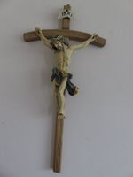 Holzfigur Kreuz Kruzifix gebogen Korpus Christus handgeschnitzt Bayern - Aßling Vorschau