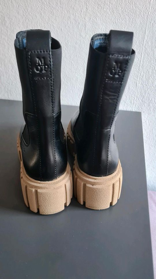 "MARC O'POLO" DAMEN BOOTS SCHUHE schwarz helle Sohle in Garbsen