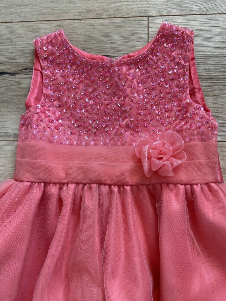 Festkleid Kleid Koralle Strass Glitzer gr 104 happy Girls in Waldkirchen