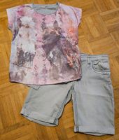 T-Shirt und kurze Jeanshose im Set 158 - 164 Niedersachsen - Denkte Vorschau