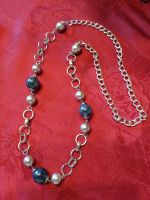 Halskette Modeschmuck Silber Blau 50 cm Qualität Top Vintage Hannover - Vahrenwald-List Vorschau