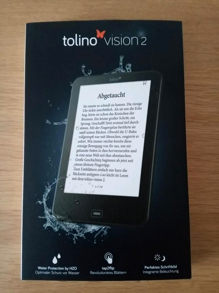 Tolino eBook Reader Vision 2 Tasche Hülle schwarz in Belm