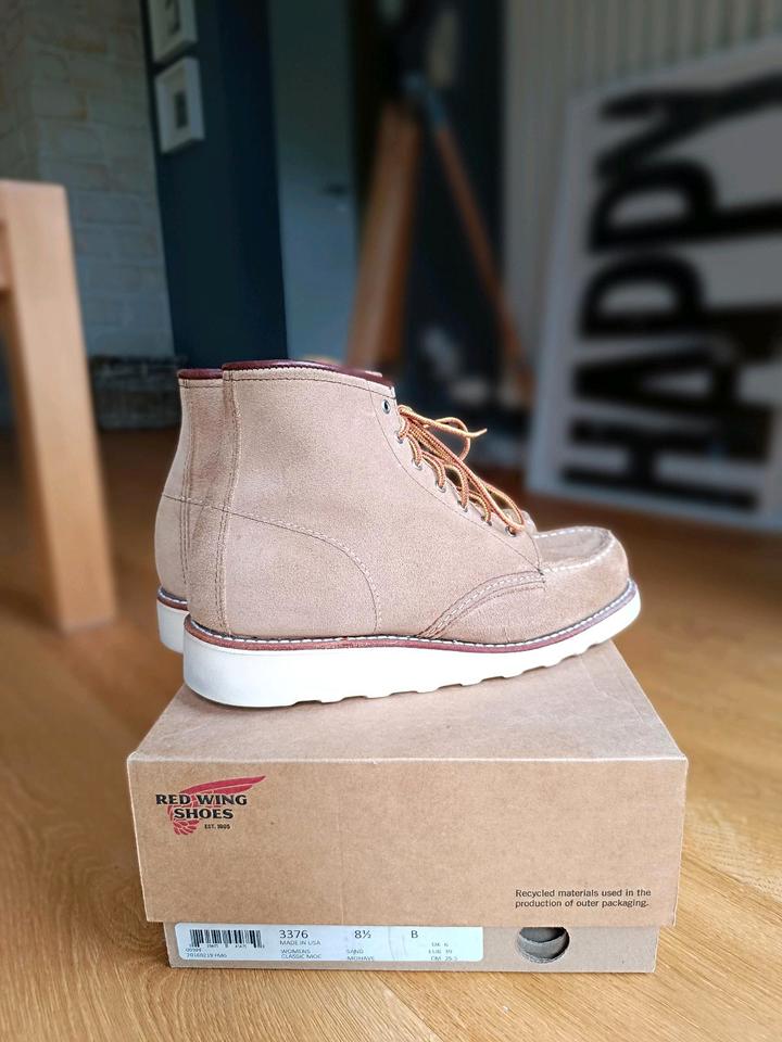 Red Wing 3376, US 8,5 / 39, Sand Mohave, roughout leather, in St. Wendel