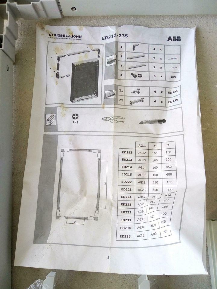 Striebel&John elektro aufsetzt Rahmen ED211-235 von, für ABB in Gelnhausen