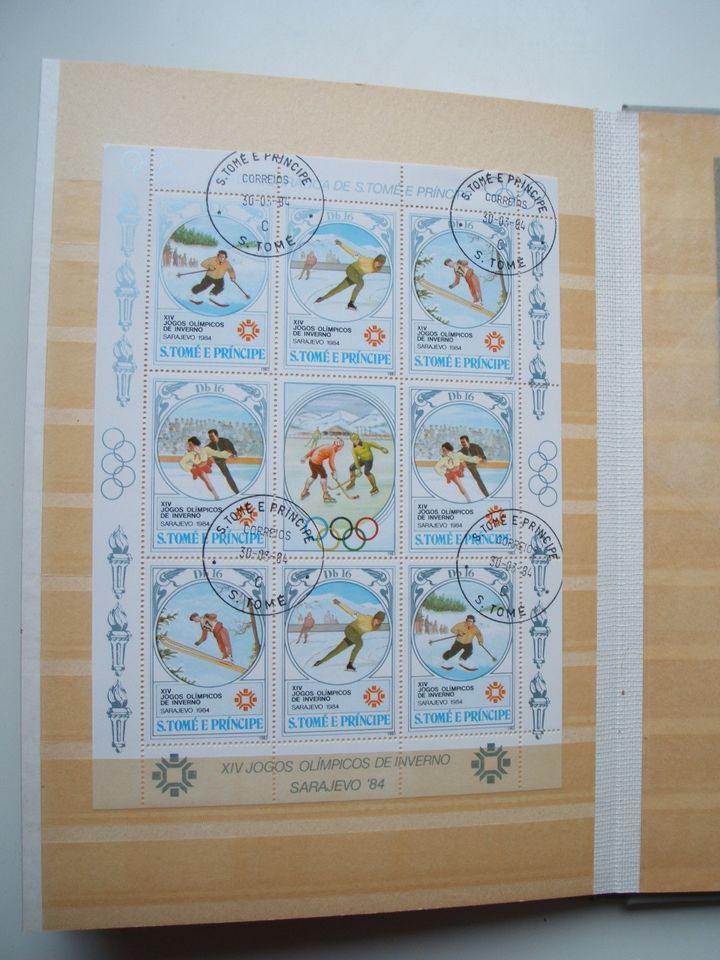 Olympische Winterspiele versch. Olympiaden Briefmarken, Blocks in Mühlhausen