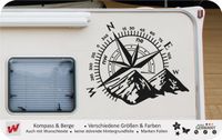 Berglandschaft Kompass | Wohnmobil, Wohnwagen Camping Aufkleber Nordrhein-Westfalen - Viersen Vorschau