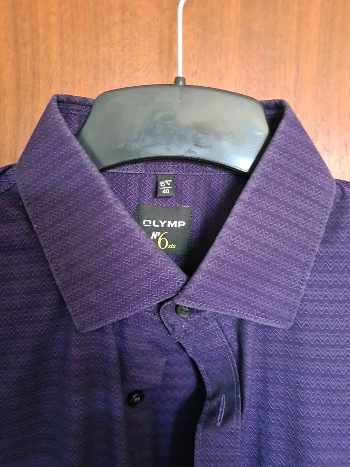 Olymp Langarmhemd violett Level 6 super slim Gr 40 in Tettnang