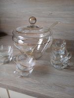 Vintage Bowle Service Glas Blumenmotiv Gefäß mit 6Tassen u  Kelle Kiel - Kronshagen Vorschau