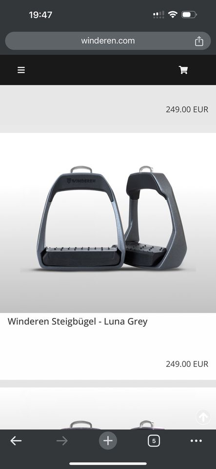 WINDEREN Steigbügel Farbe „Luna Grey“ in Filderstadt