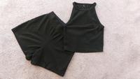 Only Set Kombi Top Shorts kurze Hose S/M schwarz Ripp Bayern - Geisenhausen Vorschau