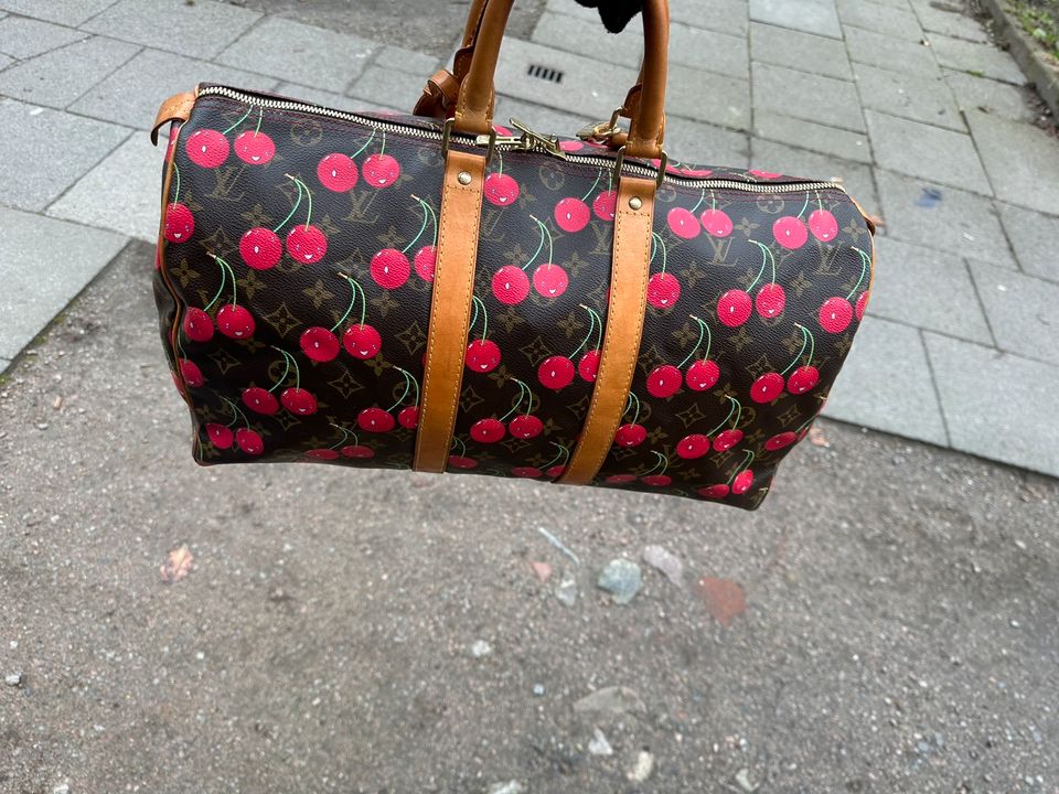 Takashi Murakami x Louis Vuitton Monogram Cerises Keepall 45 QJB0GDMW0B015