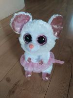 Ty Beanie Boos Glubschi Stofftier Maus Nina Rock Weiß Rosa 25 cm Hessen - Hohenahr Vorschau