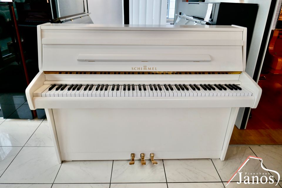 Braunschweiger Schimmel Klavier ✱ 103 cm ✱ Weiß Seidenglanz in Königsbrunn