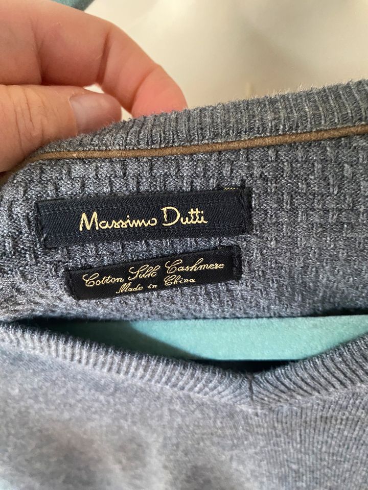 Leichter grauer Pullover von Massimo Dutti Größe L - Seide ❤️ in Neuss