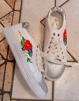Neu Sneaker weiß mit Stickerei 39  Jumex Bayern - Böbrach Vorschau