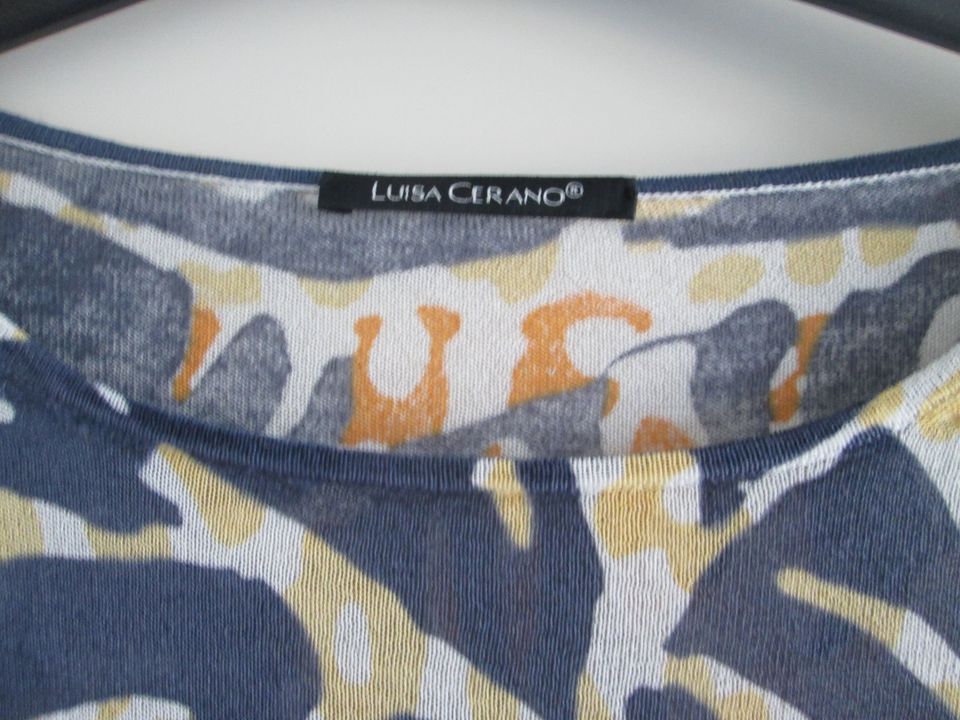 LUISA CERANO EDLER FEINSTRICK PULLOVER BLAU ORANGE GR. 44/42 NEU! in Neumarkt i.d.OPf.