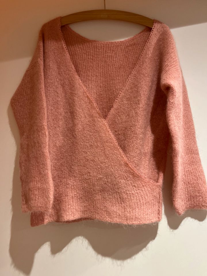 Sézane Pullover Wickeloptik Gr.XS rosé in Freiburg im Breisgau