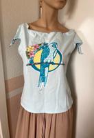 Original vintage zara shirt top offshoulder Papagei Print Nordrhein-Westfalen - Herford Vorschau