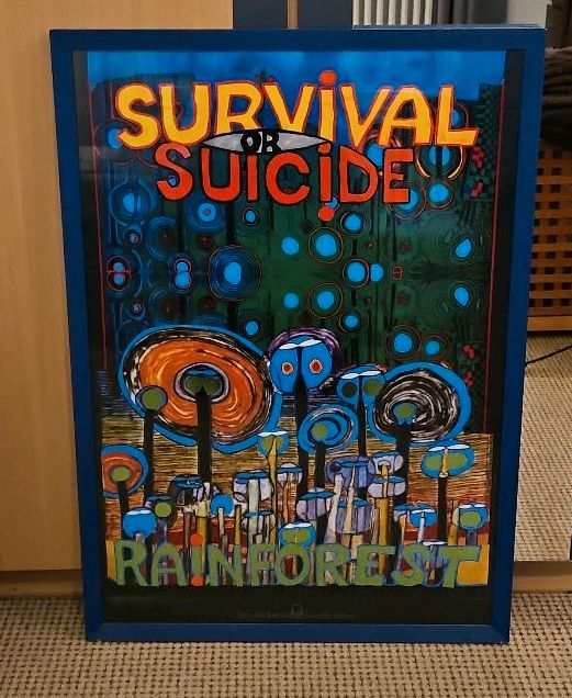 Hundertwasser Druck Survival or Suicid Rainforest Im Rahmen in Berlin