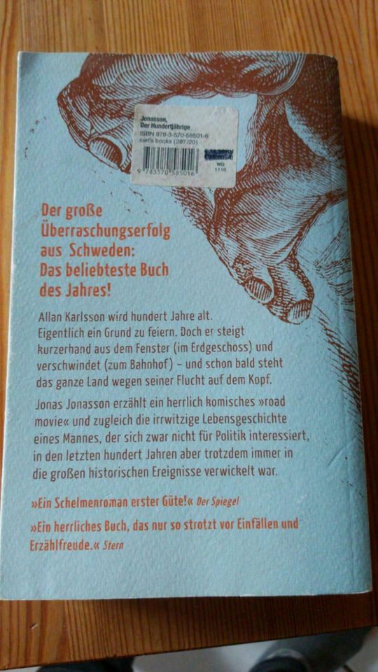 Roman Lesebuch Buch der Hundertjährige in Adelshofen (Oberbayern)