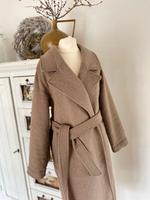 Zara Gr XS Mantel mit Bindegürtel Wollanteil Np 200 € Hessen - Hünstetten Vorschau