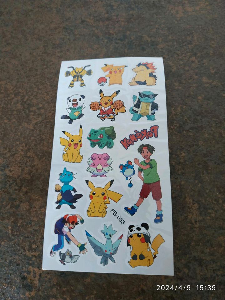 Pokemon Tattoos ca. 160 Stück in Niederschönenfeld