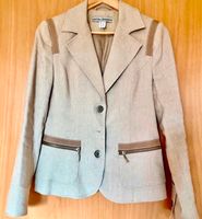 Damen Leinen-Blazer, kurze Jacke beige/grau Gr. 38, Ashley Brooke Mecklenburg-Vorpommern - Greifswald Vorschau