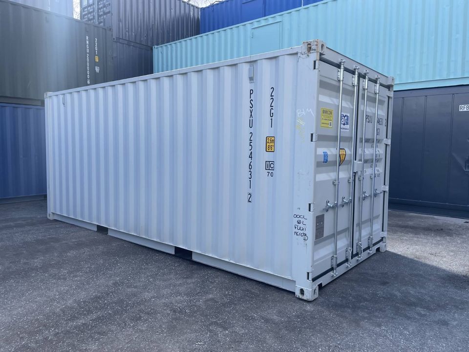 ✅ Seecontainer 20 Fuß ONE WAY NEU / NEUE Lagercontainer/ Materialcontainer RAL 7035 in Hamburg