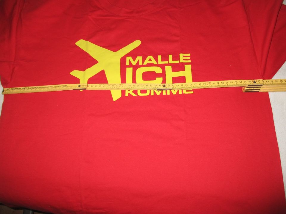 T-Shirt rot „Malle ich komme“ XXXL in Landshut