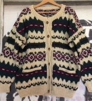 Norweger Jacke Pullover reine Wolle handgestrickt Gr ca L Niedersachsen - Stoetze Vorschau