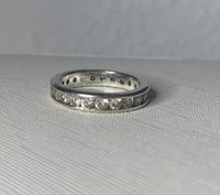 925 Silber Ring |  Memoire Ring mit Zirkonia Gr. 58 Nordrhein-Westfalen - Ratingen Vorschau