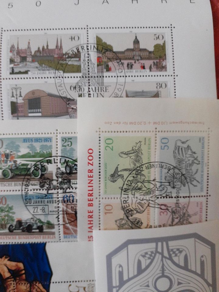 Briefmarken  v Westberlin vers. in Magdeburg