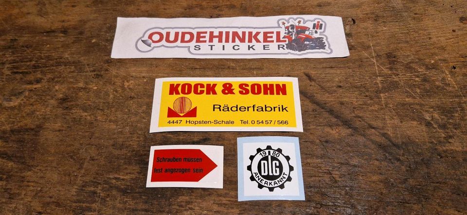 IHC CASE IH Zwillingsreifen Aufkleber Kock & Sohn Räderfabrik in Wilsum