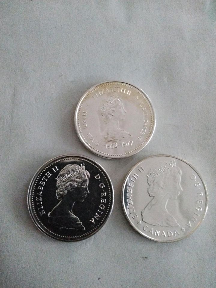 3 X Canada Dollar Silber ( Stempelglanz ) in Dortmund