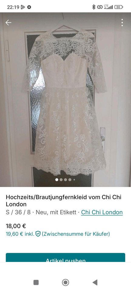 Abendkleid in weiß in Duisburg