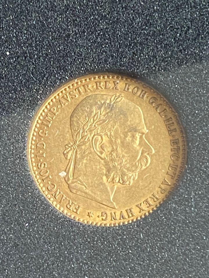 10 Kronen Goldmünze Kaiser F.J. Lorbeerkranz in Rendsburg