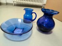 Blaue Glas- Vase/ Schale/ Karaffe- Krug Baden-Württemberg - Karlsruhe Vorschau