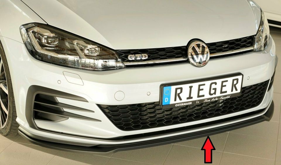 Rieger Spoilerschwert VW Golf 7 VII GTI / GTD / GTE schwarz Glanz in Bruchhausen-Vilsen