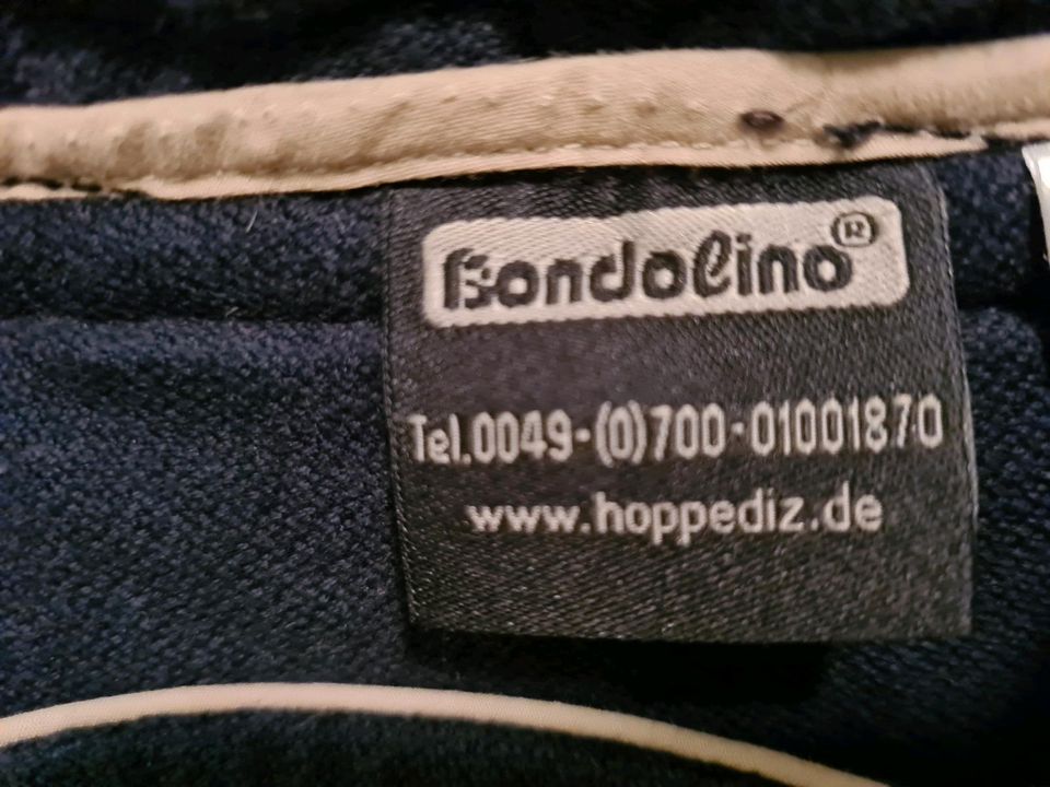 Hoppediz Bondolino schwarz beige Trage Baby Baumwolle in Rodewald